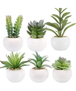 Small Fake Succulent Plants, Faux Indoor Succulent Plants For Windowsills, - £31.41 GBP