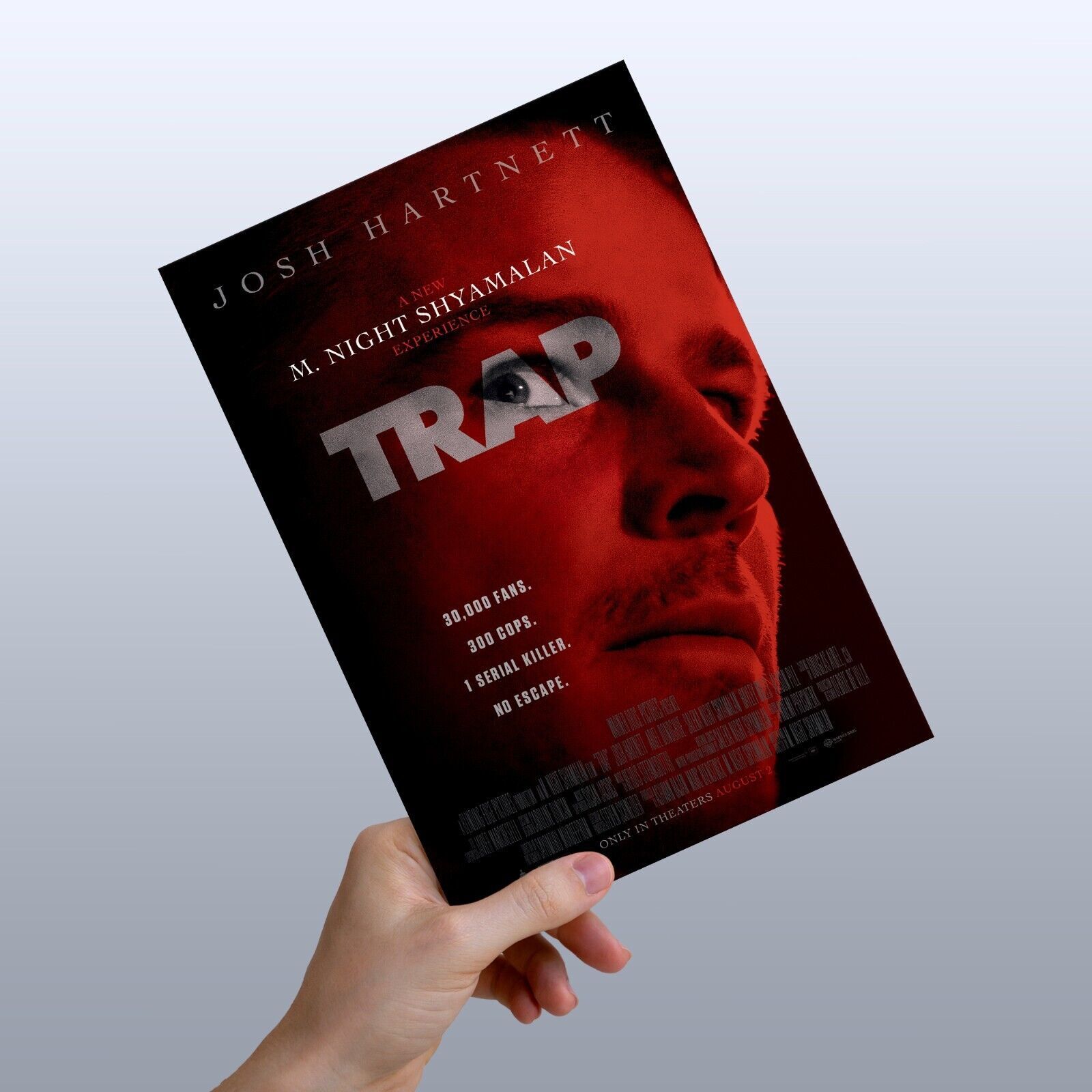 TRAP movie poster Josh Hartnett 2024 Thriller Film Wall Art Room Decor Gift