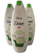 3x Dove Refreshing Body Wash Revitalizes &amp; Refreshes Skin Cucumber &amp; Gre... - $30.76