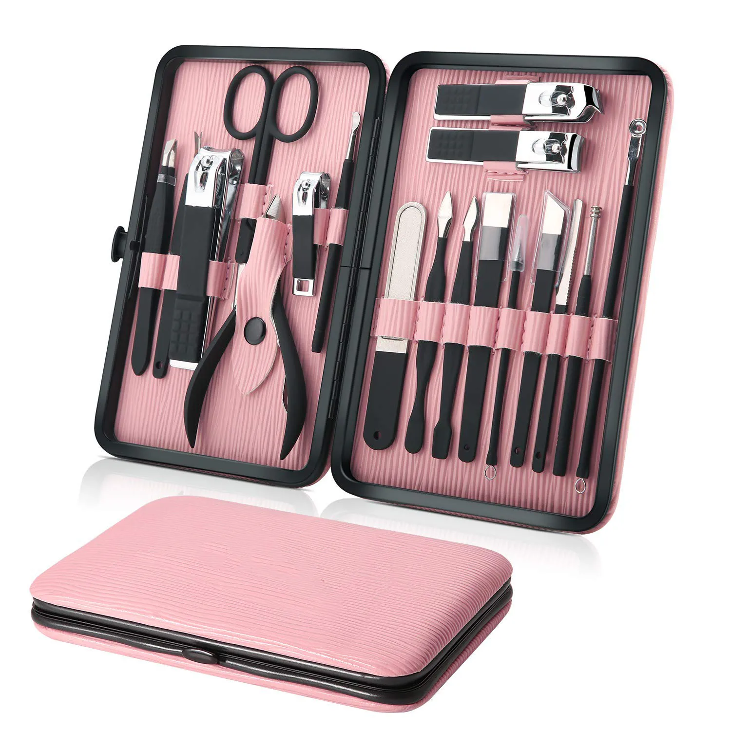 Manicure Set Professional Nail Clippers Kit Pedicure Care Tools- Stainless Steel - £18.52 GBP