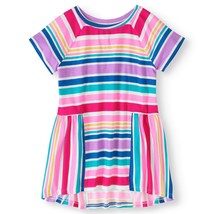 Wonder Nation Girls Soft Jersey Peplum Hem Tee Size X-Large 14-16 Rainbow - £7.22 GBP