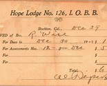 Vtg Postal Card 1902 IOBB Order of B&#39;Nai B&#39;Rith Receipt for Dues Paid Lo... - $10.84