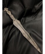 Ancienne MAGNIFIQUE ÉPÉE COURTE POIGNARD EN BRONZE avec manche tête humaine - $3,431.11 MXN