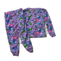 Purple Dinosaurs Infants Girls 2 Pc Pajama Set Sz 24 Months Kidgets Shirt Pants - £7.89 GBP