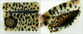 Faux Fur Zipper Pouch ID Coin Credit Card Holder Purse Animal Print Chan... - £11.86 GBP