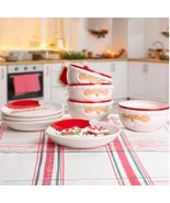 Home Essentials Serving Bowl Plate Set Santa Multicolor 8-Piece Christmas - $98.22 CAD
