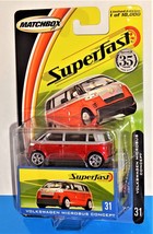 Matchbox 2004 SuperFast #31 Volkswagen Microbus Concept Red &amp; Silver 1/10,000 - £8.51 GBP