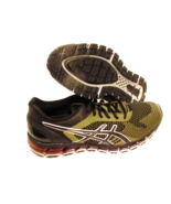 Asics men&#39;s gel quantum 360 knit running shoes black martini olive size ... - £126.18 GBP