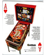 Royal Flush Deluxe Pinball FLYER 1983 Original Retro Card Game Poker Kin... - $13.76