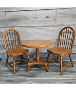 Doll Sized Wooden Dining Table Spindle Chairs Lot For 18" Doll Size - €85,55 EUR