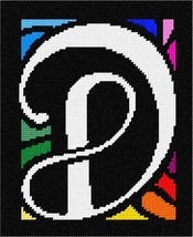 Pepita Needlepoint kit: Letter D White Stained Glass, 7&quot; x 9&quot; - $50.00+