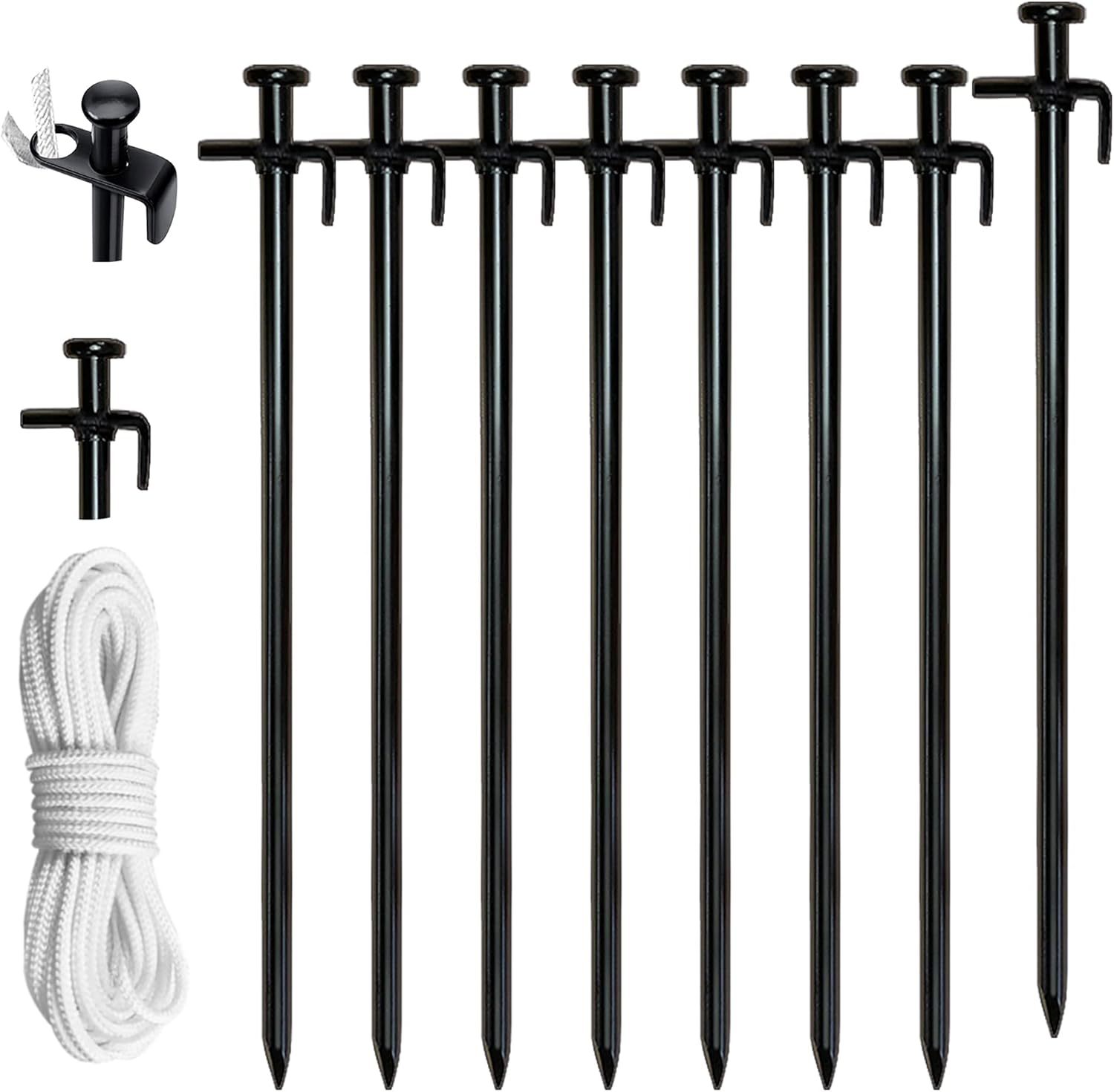 Eurmax Usa 12&quot; Multipurpose Heavy Duty Steel Tent Stakes Tarp Pegs Camping - $33.99