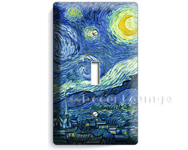 Vincent Van Gogh Starry Night fine art masterpiese single light switch w... - $18.99