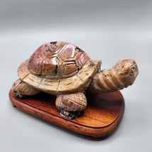 Rhodonite HandCarved Turtle Figurine 6&quot; Stone Statue 1.5 Kg LARGE Heavy Tortoise - £169.99 GBP