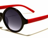 Girls Willow Round Black Sunglasses with Red Temples  kid Red Frames - £8.20 GBP