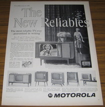 1960 Ad Motorola TV 6 Models Shown The New Reliables - £11.96 GBP