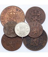 Niederlande East Indies 7-Coin Set Stuvier, Cent, Gulden - $1,159.32 MXN