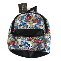 Bioworld Disney Mickey Mouse Pluto Daffy MINI Backpack Multi-Color 11&quot; x 9&quot; - £24.25 GBP