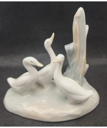 Vintage NAO by Lladro Group of 3 Ducks Geese Porcelain Figurine - £31.37 GBP