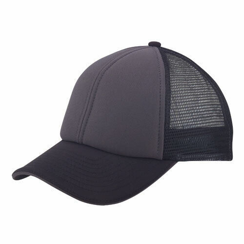 Primary image for Black/Grey Trucker Hat 6 Panel Mesh Back with Sandwich Bill Cap 1dz New 6PMS BG