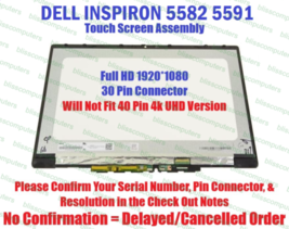 15.6&quot; Dell Inspiron 5591 5582 2-in-1 LCD Touch Screen Assembly JF5N6 0JF5N6 - £144.01 GBP