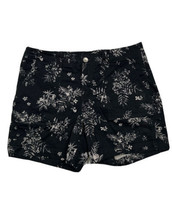 Lee Straight Fit Women Size 12 (Measure 34x5) Black Floral Chino Shorts - $11.40