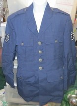 Vintage 1973 Vietnam Era Air Force Dress Blues Jacket One Owner Size 38 Small - $125.00