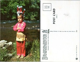 North Carolina Cherokee Native American Boy Little Carl VTG Postcard - £7.40 GBP