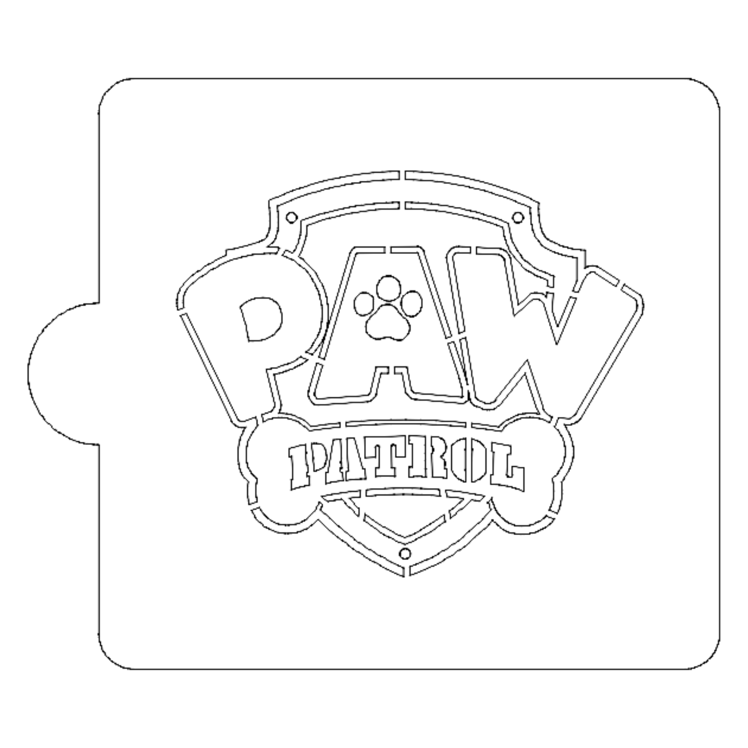 Paw Patrol Symbol Cartoon Stencil for Cookies or Cakes USA Made LS789 - $3.99