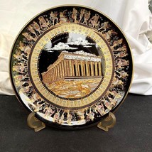 Vintage 24k Gold Greece Parthenon Porcelain Plate - £58.49 GBP