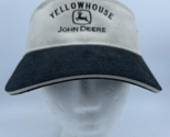 John Deere Golf Visor Strapback Adjustable Black Khaki Sun Cap Hat Yello... - $11.64