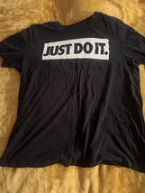 Nike Just Do It  Black White T-shirt Short Sleeve Mens Size Large - £8.92 GBP