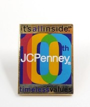 2002 JCPenney Department Store 100th Anniversary Gold Tone Enamel Pin Advertise - £12.76 GBP