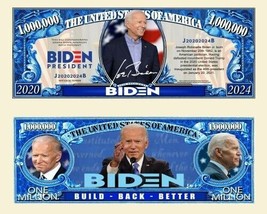 ✅ President Joe Biden Collectible 25 Pack 1 Million Dollar Bills Novelty Money ✅ - £11.33 GBP