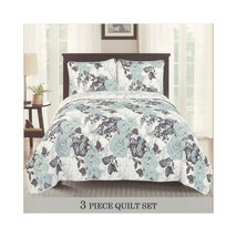  Floral Bedspread Set   White Base with Roses - Soft Colors - Full/Queen... - $58.50+