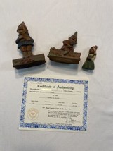 1984 Tom Clark Gnome GROUP  Eenie w/ certificate , Meenie &amp; Virgo Autographed - £64.23 GBP