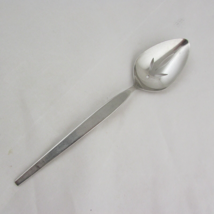 Oneida Community stainless flatware Older Satinique Slotted serving spoo... - $7.20