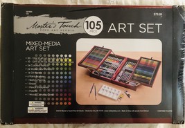 Master's Touch Fine Art Studio 105 Piece Art Set In Wood Carrying Case - £63.23 GBP