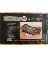 Master&#39;s Touch Fine Art Studio 105 Piece Art Set In Wood Carrying Case - $109.69 CAD