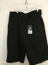 Official School Uniform Men&#39;s Shorts Zip &amp; Button Pockets Size 38 Black - £25.60 GBP