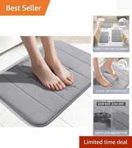 Super Soft Non-Slip Memory Foam Bath Mat - Stylish 24x17 Rug for All Bat... - $24.70