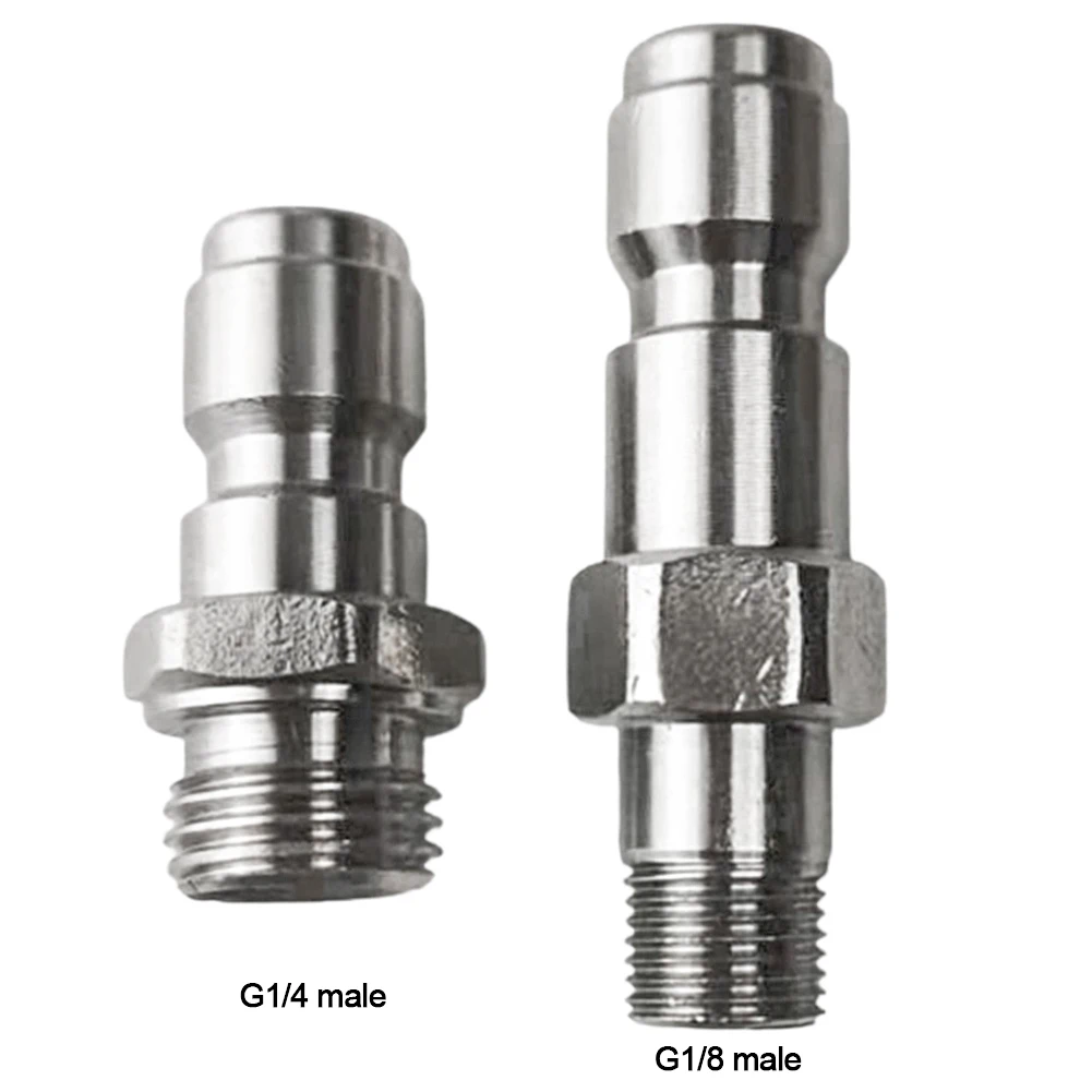 Stainless Steel Adapter 1/4 inch Quick Release Plug Fitting High Pressur... - £7.05 GBP+