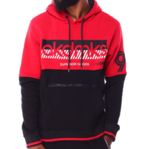 Akademiks Aka Color Block Graphic Hoodie Size L Color Red And Black by Akademiks - $44.54