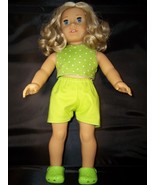Handmade American Girl Clothes-Crop Top-Shorts and Clogs Set fits Americ... - $27.35 CAD