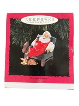 1994 Hallmark Keepsake Relaxing Moment Coca-Cola Santa with Fawn Ornament - £11.93 GBP