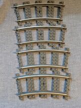 Lot of 4 Lego Electric Train Tracks 9V Curve Metal Dark Gray 2867 - $10.96