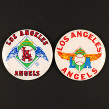 2 - 1960&#39;s Los Angeles Angels Baseball 1.75&quot; Vintage Pinback Buttons Mul... - $35.68