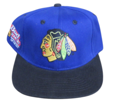 Chicago Blackhawks NHL Bud Ice Blue &amp; Black SnapBack Hat - NEW - $180.68 MXN