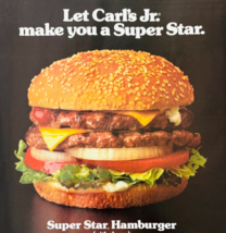 1981 Carl&#39;s Jr Restaurant Super Star Advertisement Vintage San Diego DWV11A - $35.14 CAD