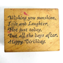 Vtg Stamp Francisco Wishing You Sunshine Laughter Happy Birthday Stamp WO252J - £11.78 GBP